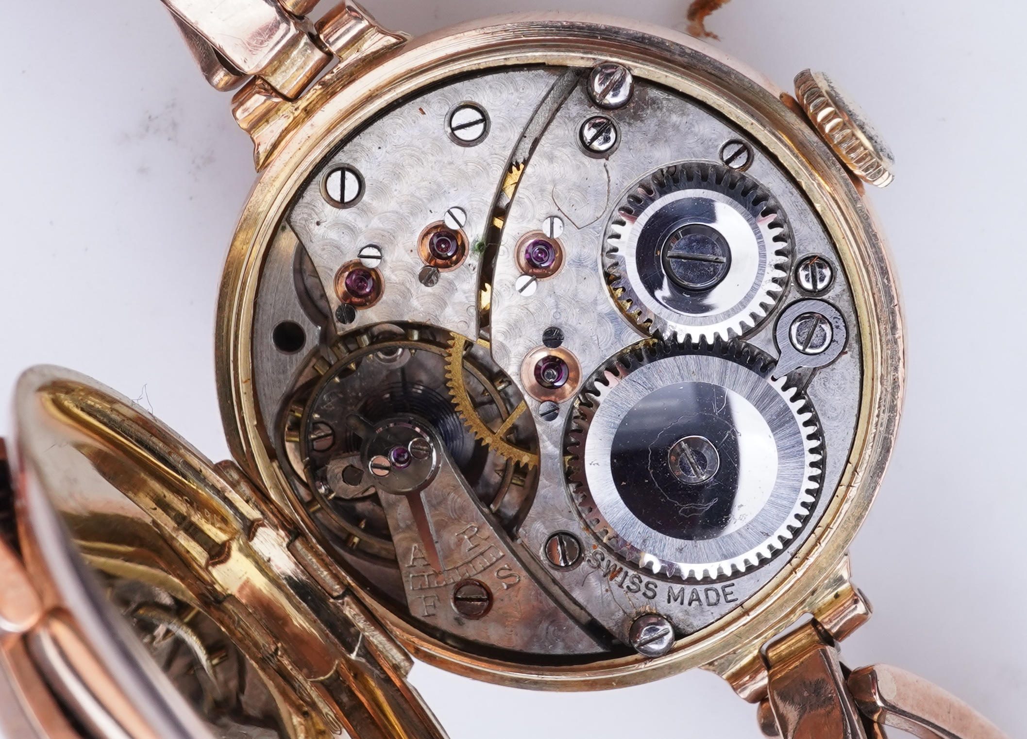 JW Benson, a lady's gold wristwatch, circa 1924